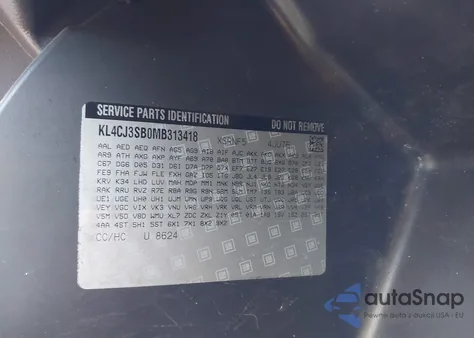 2021 Buick Encore Fwd1Sv z USA, uszkodzony, nr VIN KL4CJ3SB0MB313418